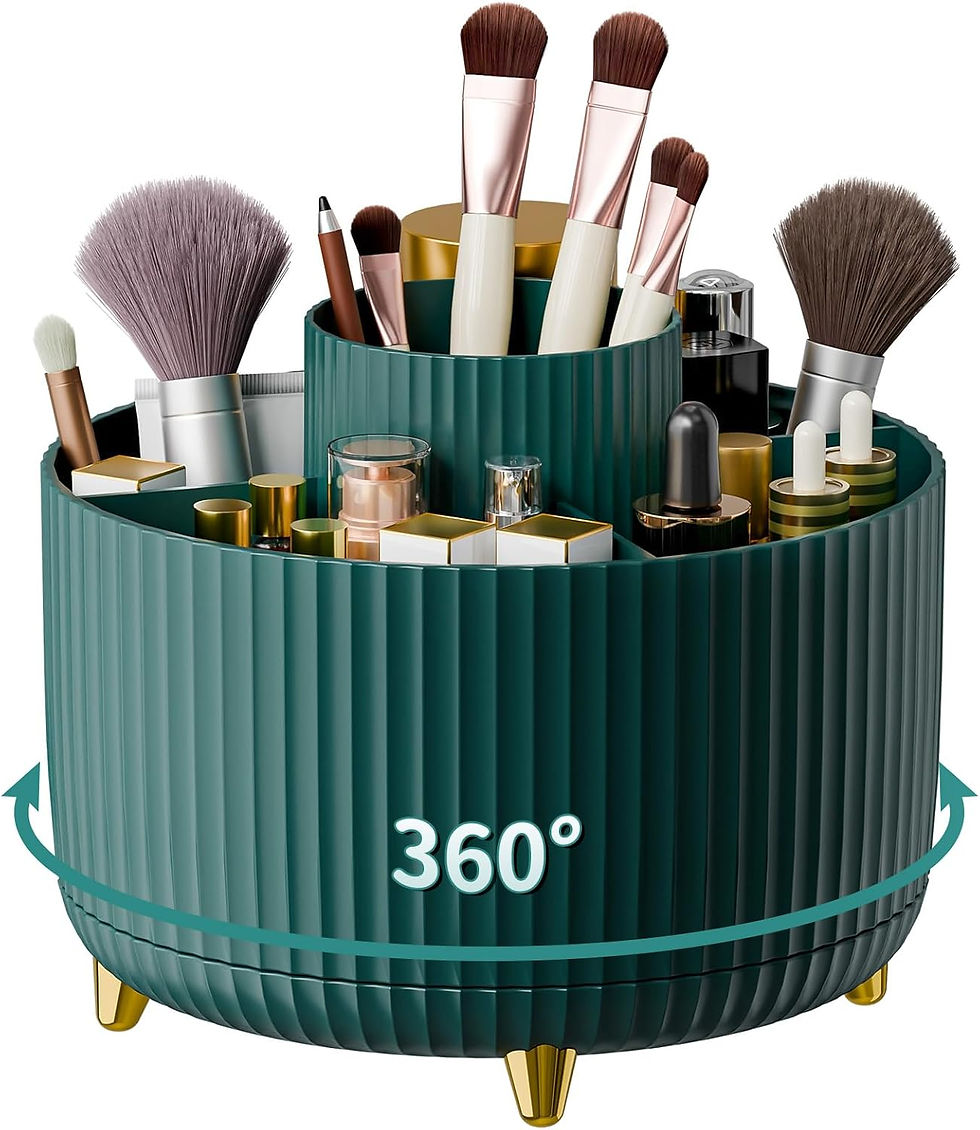 Miniatura: Makeup Brush Holder Organizer 5 Slot 360° Rotating Makeup Brushes Desktop Stora