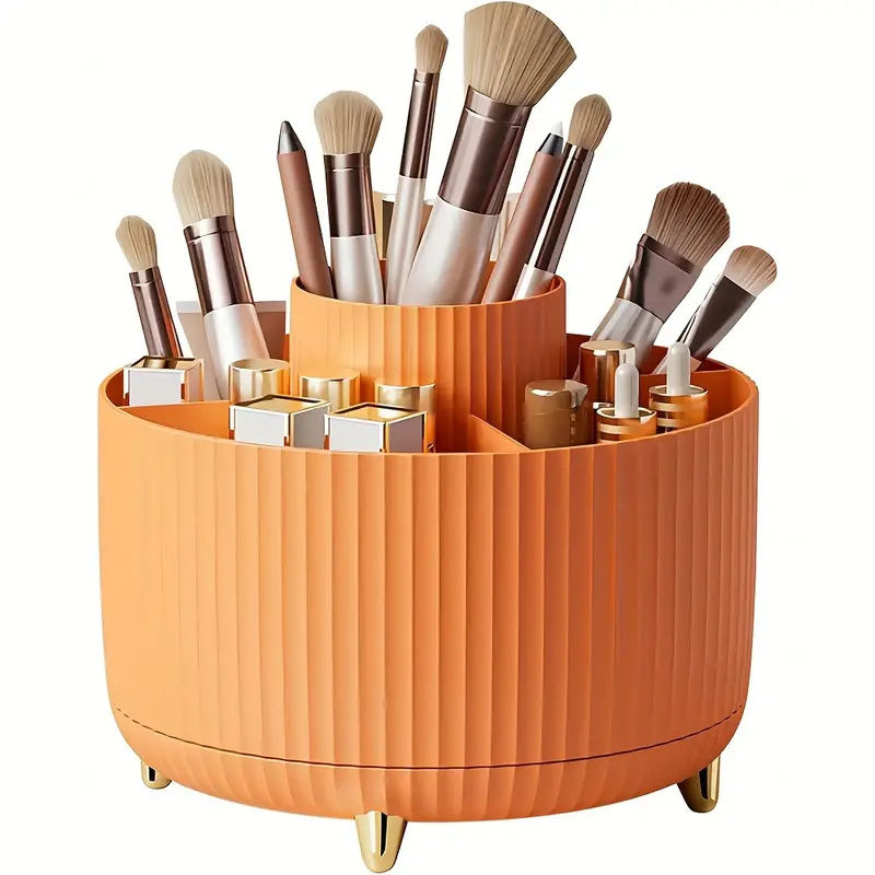 Miniatura: Makeup Brush Holder Organizer 5 Slot 360° Rotating Makeup Brushes Desktop Stora