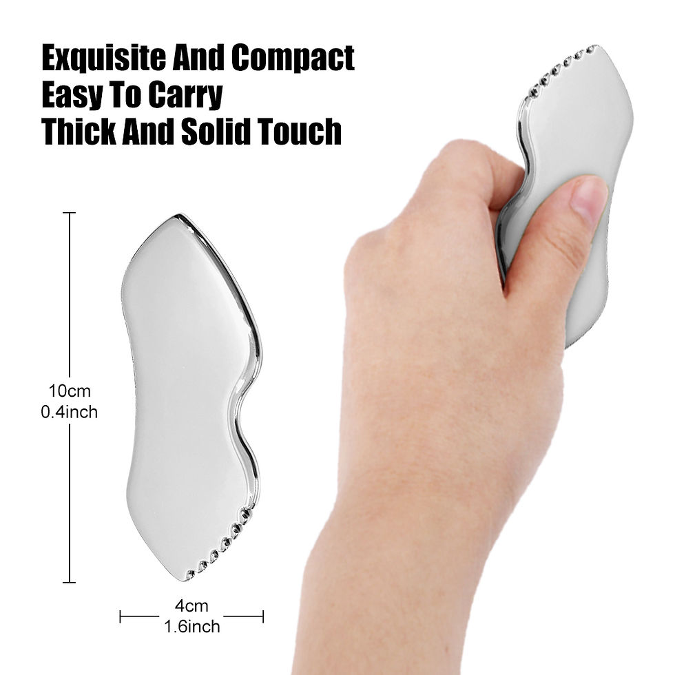 Miniatura: Gua Sha in Acciaio Inossidabile con Pochette