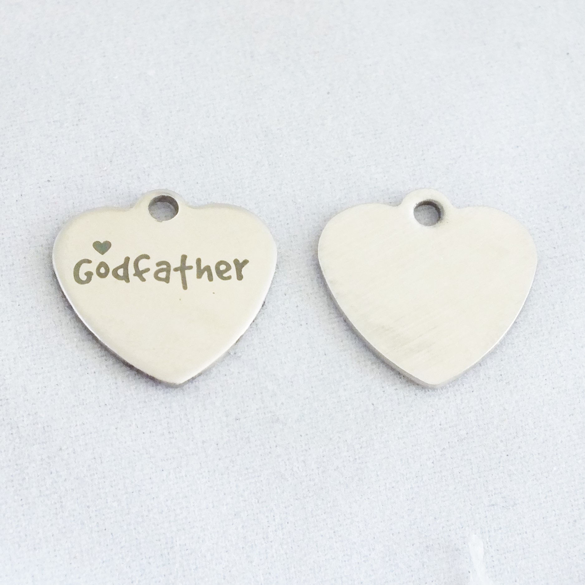 "Godfather" pendant charm 20mm x 20mm Stainless Steel