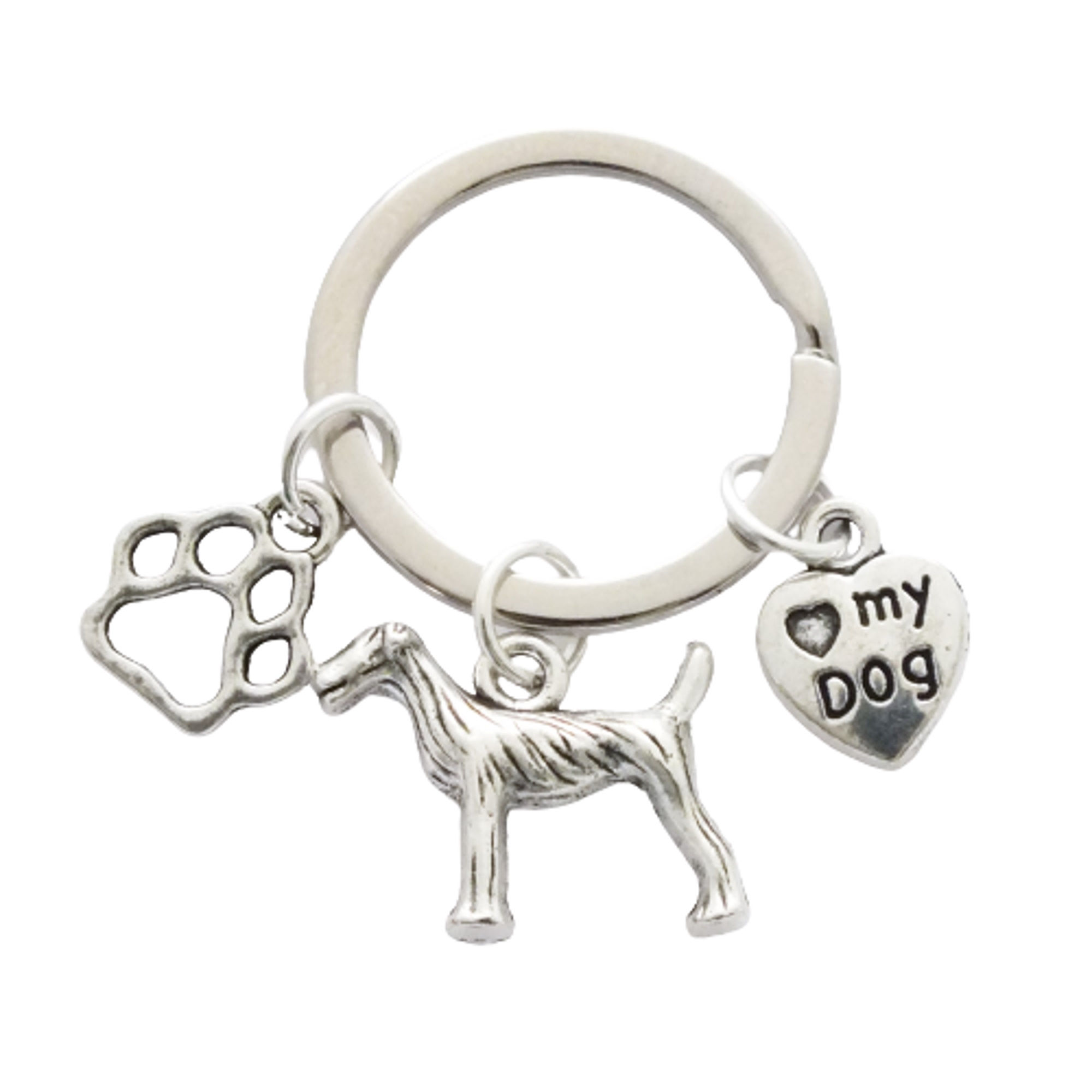Airedale - Irish - Lakeland - Fox Terrier - Love my Dog - 3D Keyring