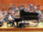 Ensayando mi concierto para piano con la OFCM, Dirige el Maestro Jose Arean