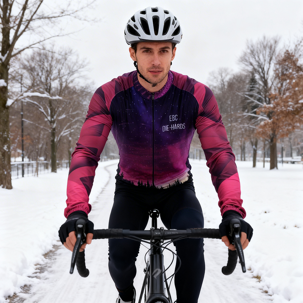 Thumbnail: Long Sleeve Jersey/Jacket - John's Die-Hards Red Forest Night - Genesis Volare