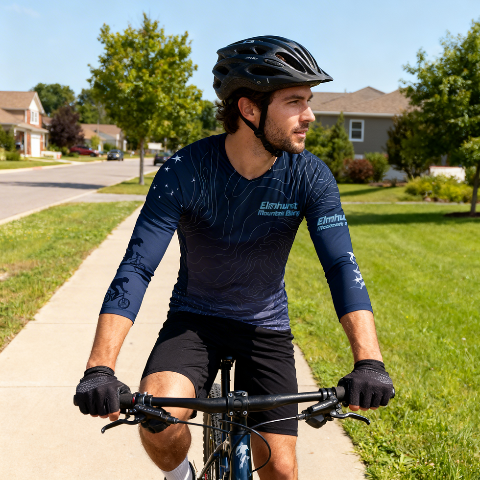 Thumbnail: MTN Bike Jersey 3/4 Sleeve - Topo/Midnight Lake - Genesis Volare Series