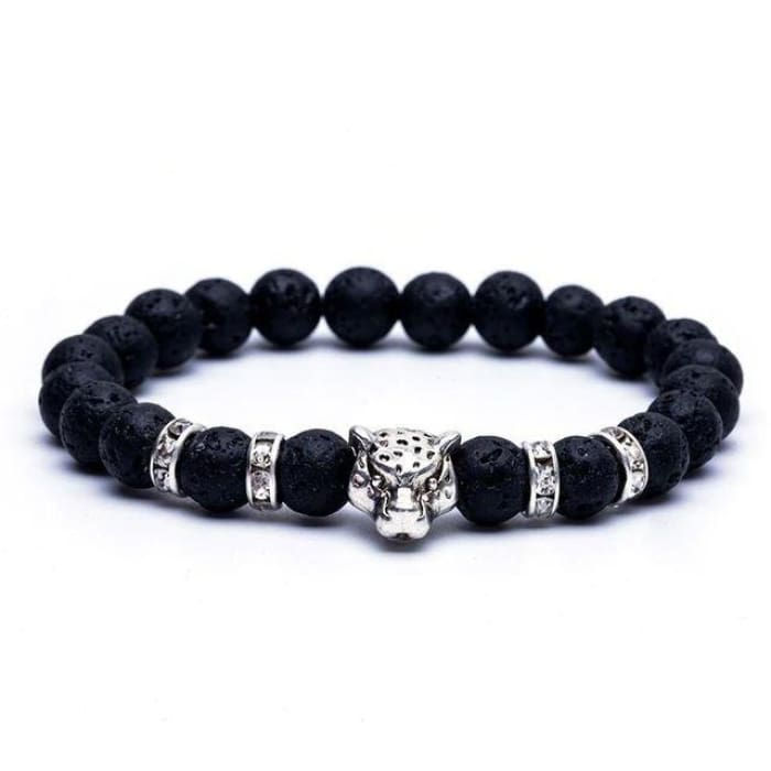 Silver Onyx Stone Leopard and Lava…