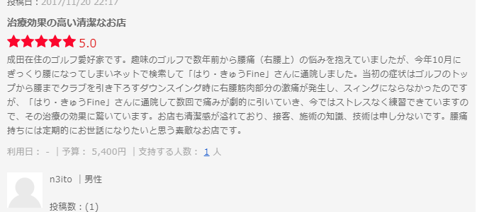 ゴルフで数年前から腰の痛みを抱えていましたが・・・
