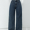 Thumbnail: High-Waisted Denim Pants Dark blue