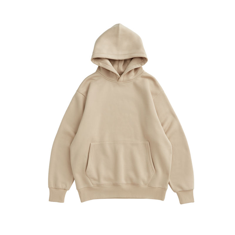 Thumbnail: Pullover Men's Winter Fleece Hooded Sweater khaki