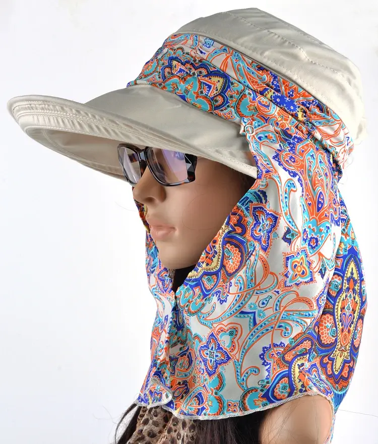 Thumbnail: Summer Hats for Women Chapeu Feminino Visors Cap Sun Cap Collapsible Anti-Uv Hat