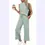 Thumbnail: Elegant Women 2 Piece Sets Light green