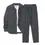 Thumbnail: Long-sleeved Jacket Trousers Set gray front