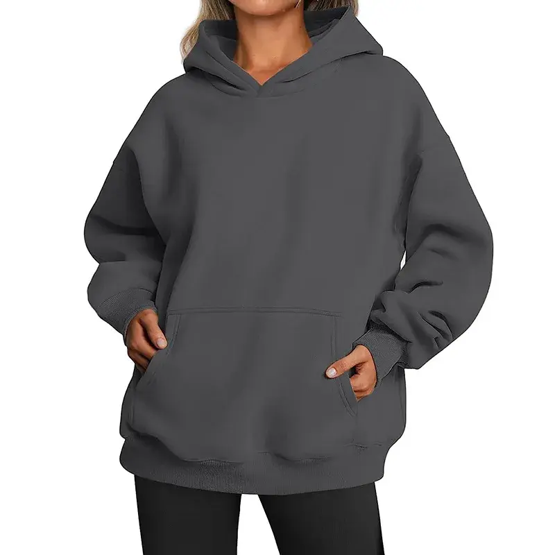 Thumbnail: Winter Y2k Clothes Pullover Hoodies dark gray