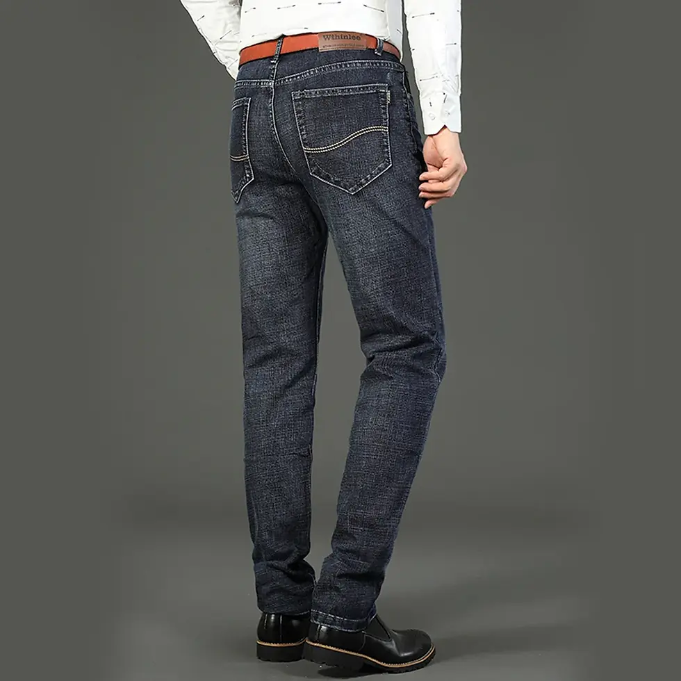 Men Jeans Casual Straight back