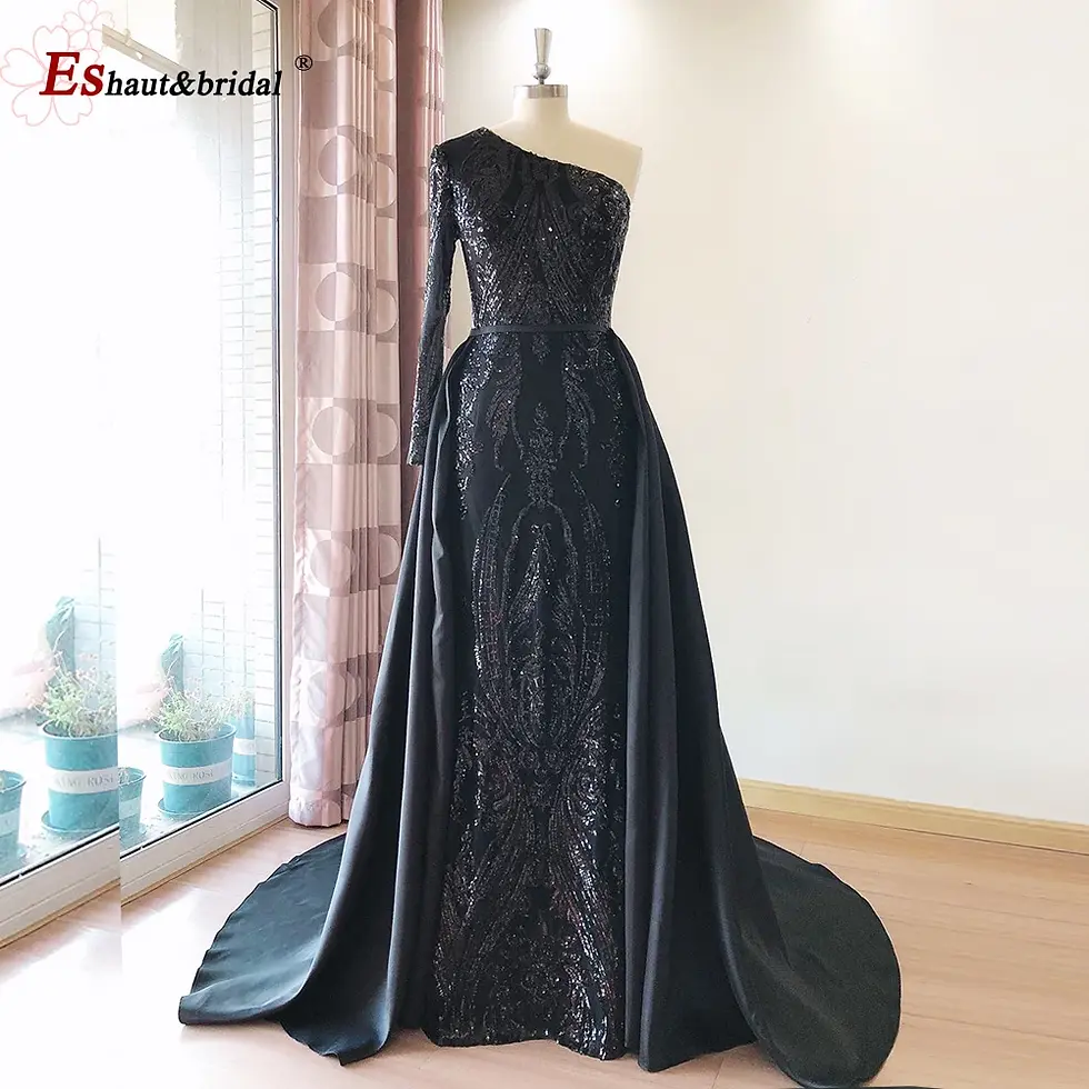 Miniatura: Elegant Wedding Evening  Dress for Women 2026 Muslim Long Sleeves Mermaid Detac