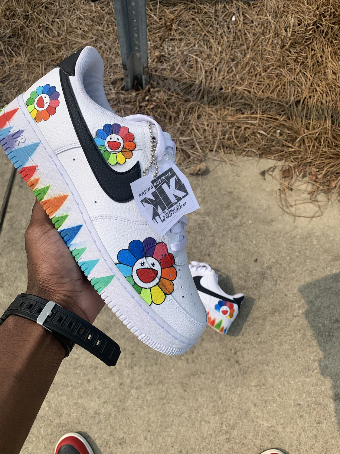 Takashi Murakami Nike Air Force 1 Flower Power Customs Paris Fashion Week |  SneakerNews.com