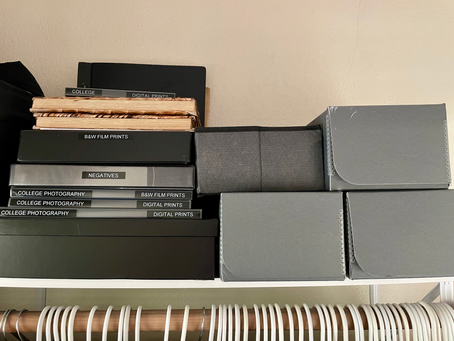Photo albums and memory boxes