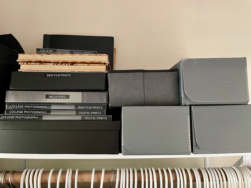 Photo albums and memory boxes