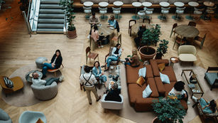 Colleagues in a co-working space