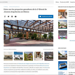 Estos son los proyectos ganadores de la 3ª Bienal de Jóvenes Arquitectos en México en ArchDaily
