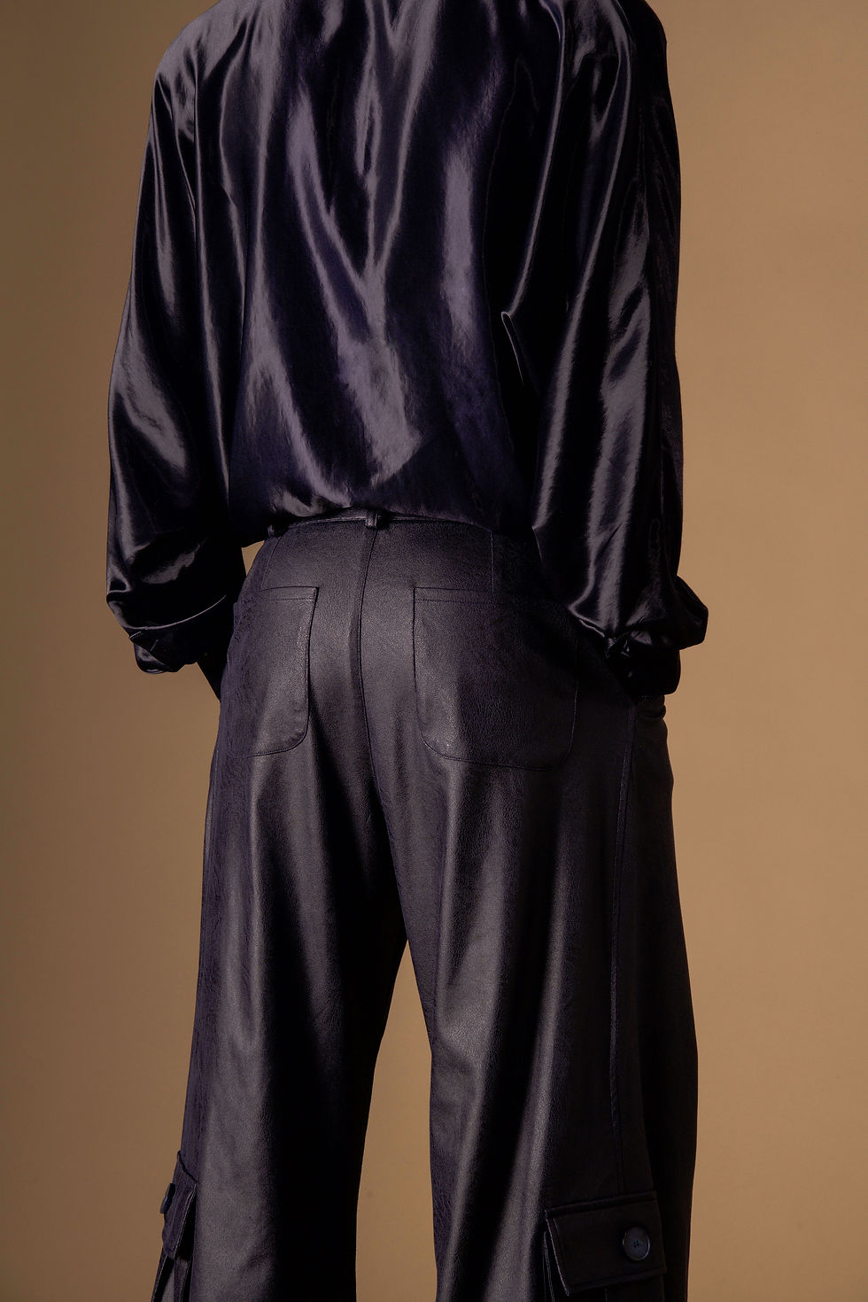 Thumbnail: Leather Pleated Pants