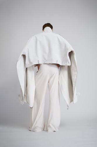 Suede Biker Jacket/Cape Hybrid | Hristakiev