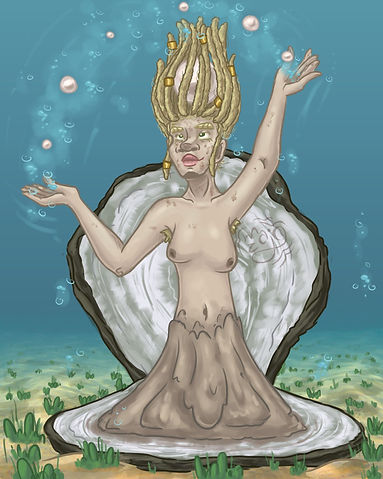 Oyster mermaid, Albino Mermaid