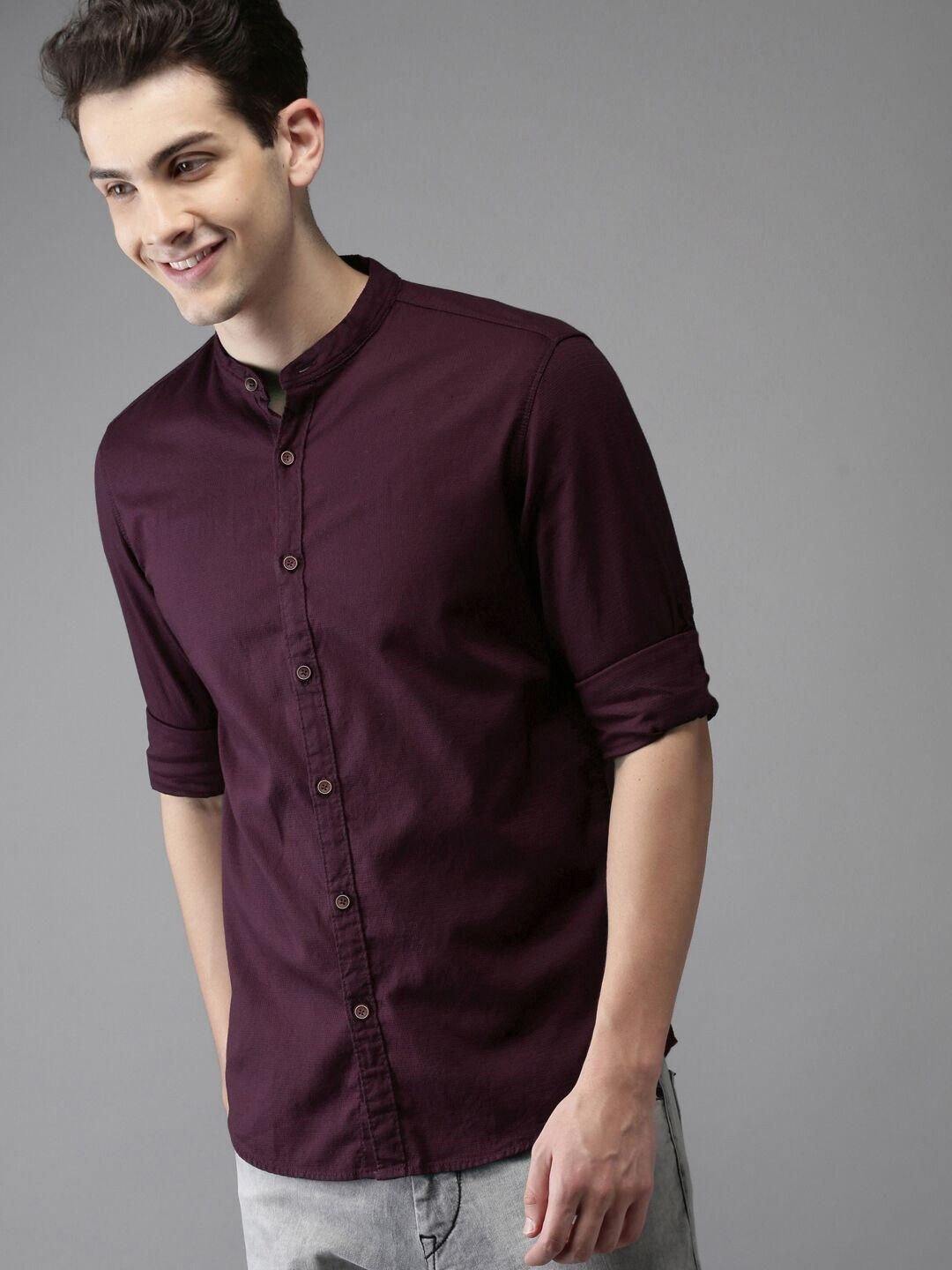 Cotton Solid Slim Fit Full Sleeves Casual Shirt