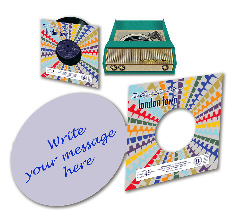Thumbnail: Blue/cream Record Player Card