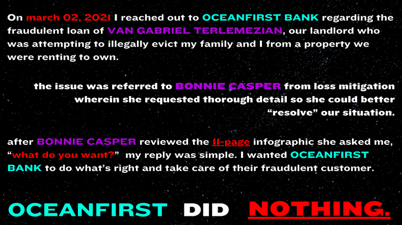 oceanfirst bank allows fraud.