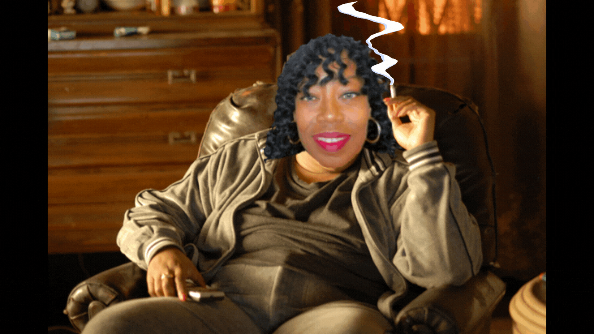 lillian harrison smoking a fag