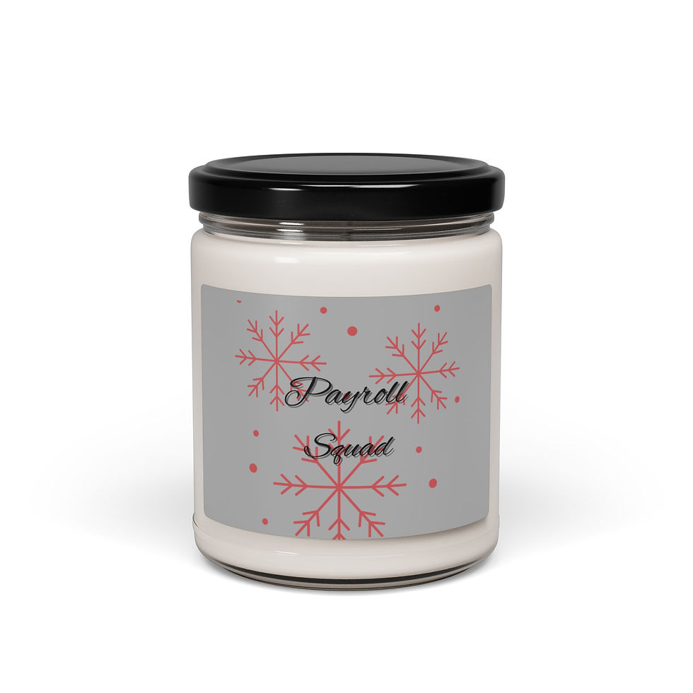 Thumbnail: Soy Candle — "Payroll Squad" Holiday Scented Jar (9oz)