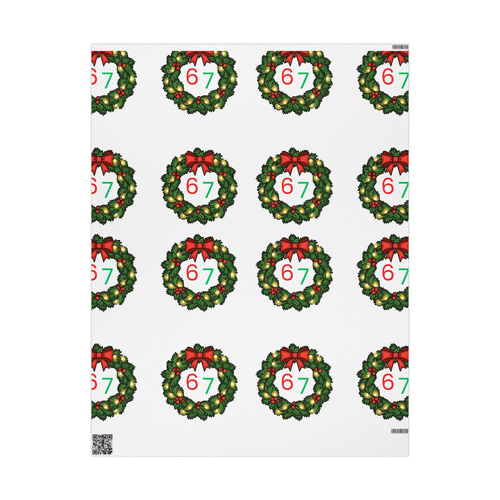 Thumbnail: Christmas Wreath "6, 7" — Festive Holiday Gift Wrap