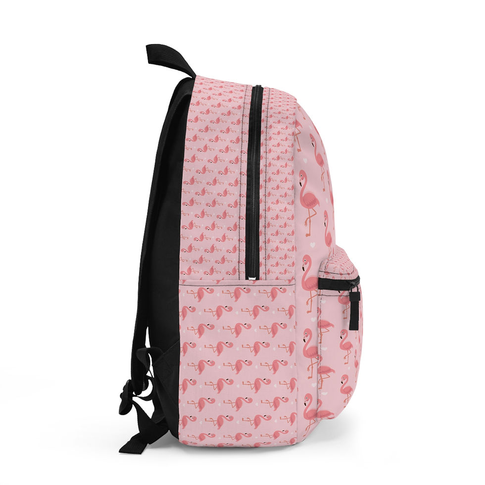Thumbnail: Pink Flamingo Backpack — Cute Tropical Print Kids School Bag