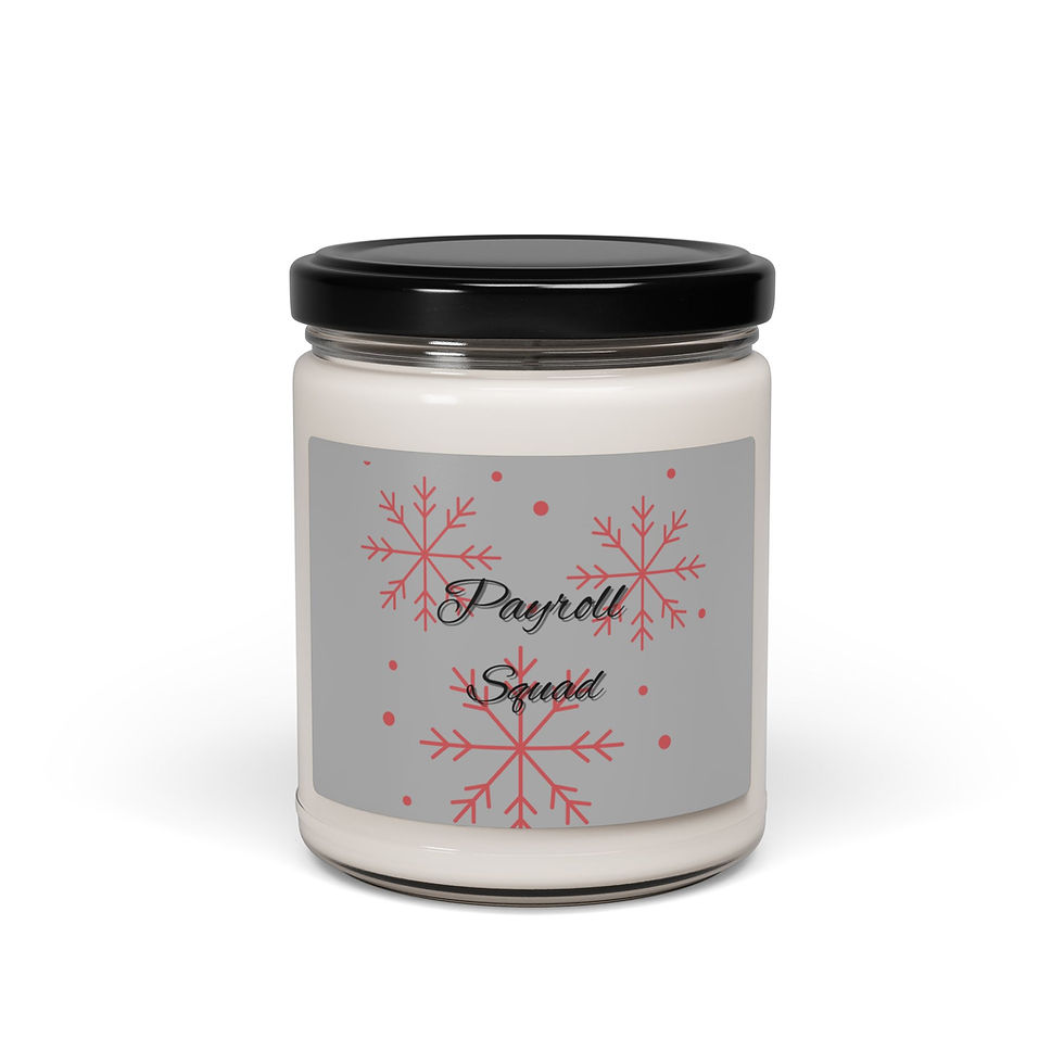 Thumbnail: Soy Candle — "Payroll Squad" Holiday Scented Jar (9oz)