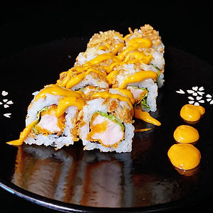 C12 california poulet panne avec oignons frit la spicy mayonnaise