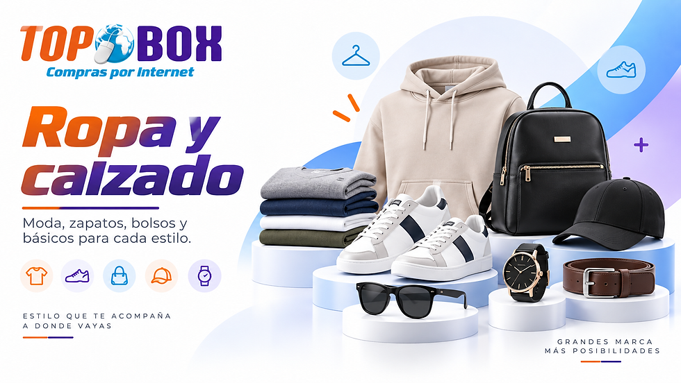 Ropa y calzado de Amazon para comprar desde Santa Cruz Bolivia con TopBox