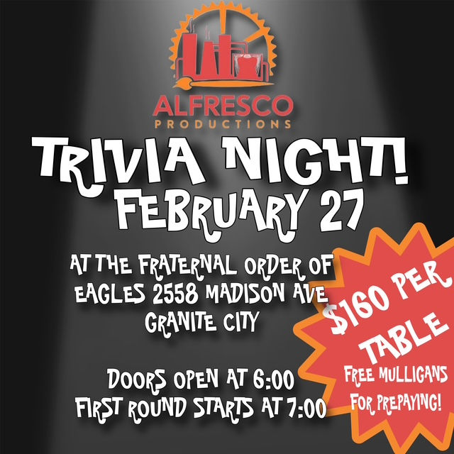 Alfresco's Keep the Lights On Trivia Night