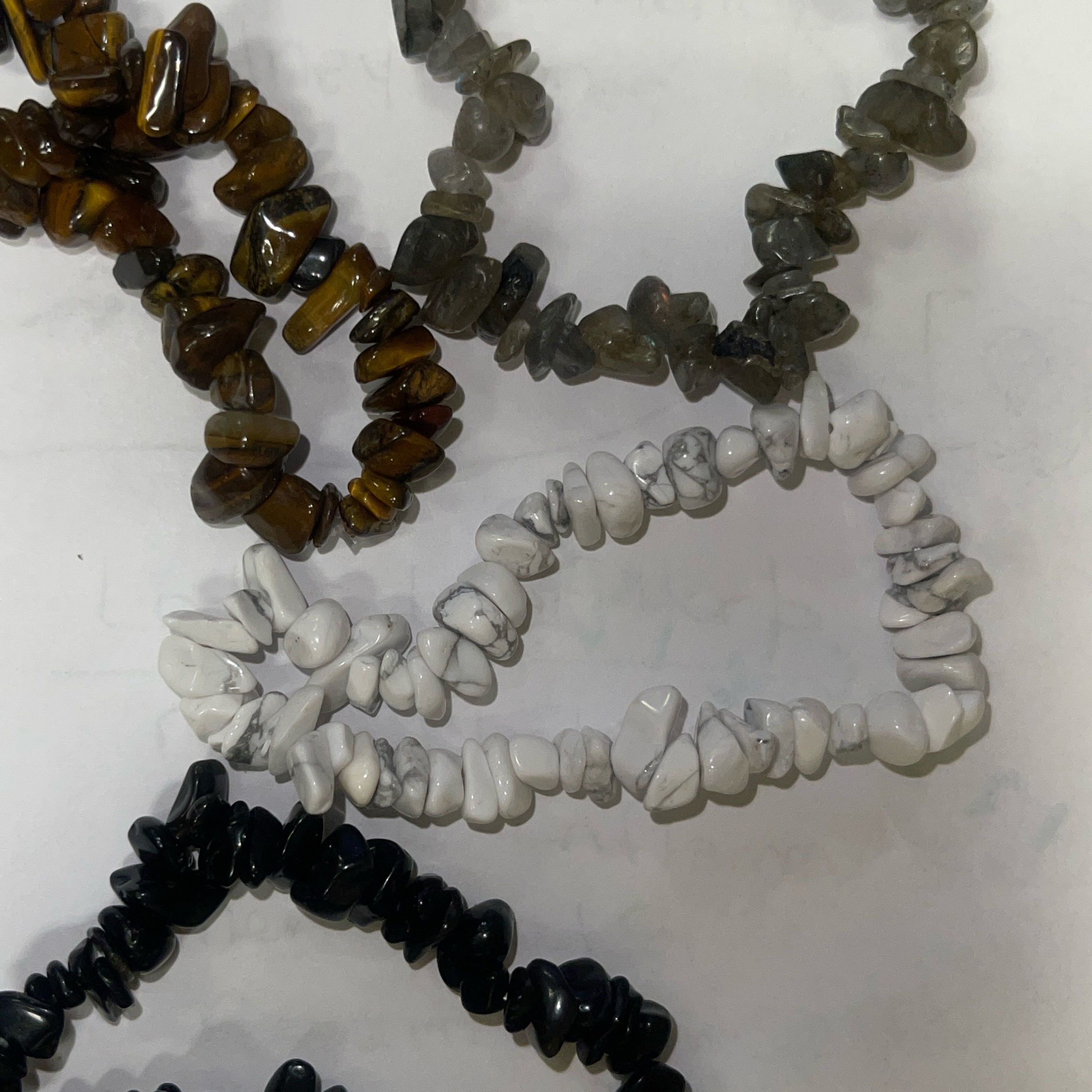 DS chipped gemstone bracelets