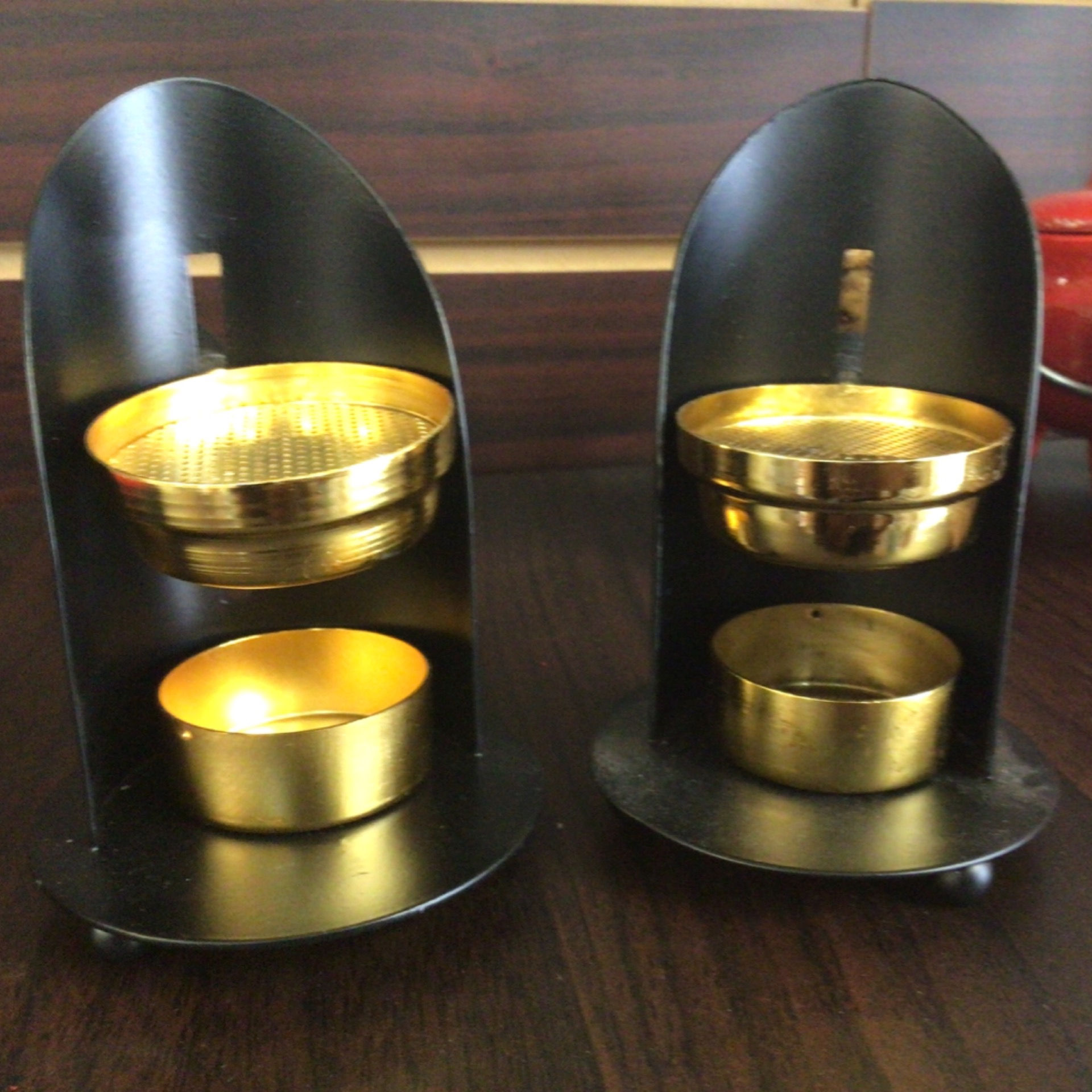 Metal Adjustable Resin Burner - Black & Gold