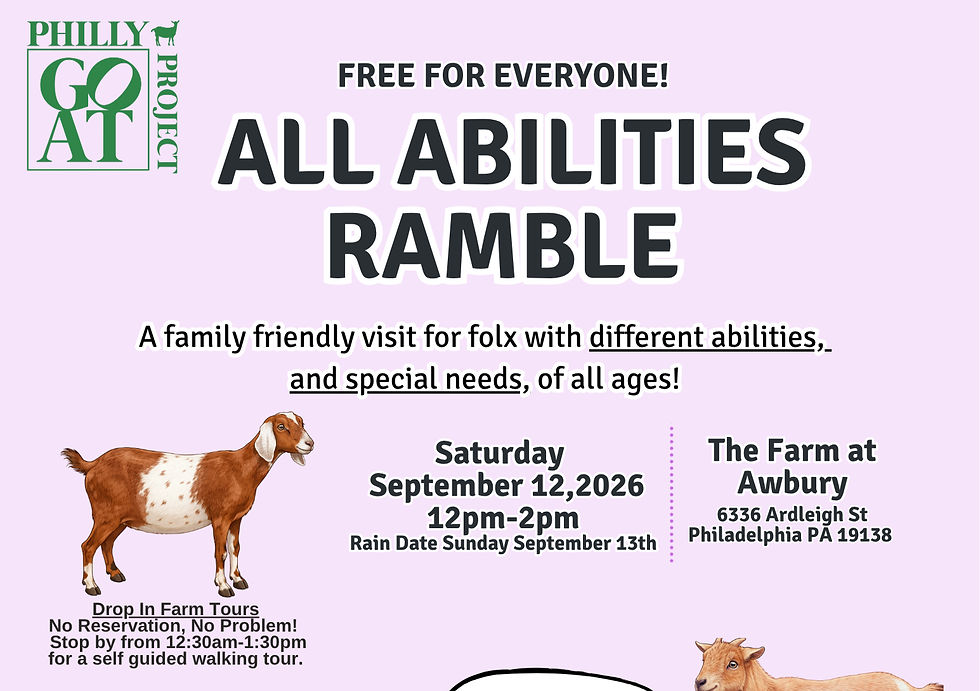 Special Needs RAMble , Saturday September 12th from 12-2