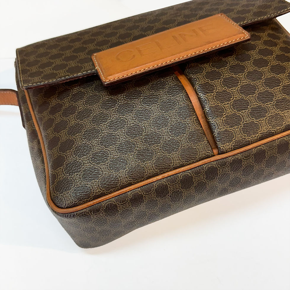 サムネイル： CELINE MACADAM BIG LOGO LEATHER SHOULDER