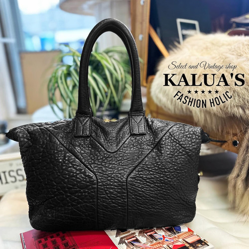 YVES SAINT LAURENT PVCレザー ハンドバッグ