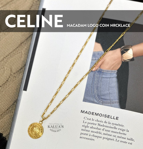 CELINE マカダムロゴコイン チェーン ネックレス | kaluas