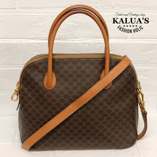 CELINE セリーヌ マカダム柄 ボリード トートバッグ CELINE/セリーヌマカダム柄ボリード型2WAYハンドバッグ | kaluas