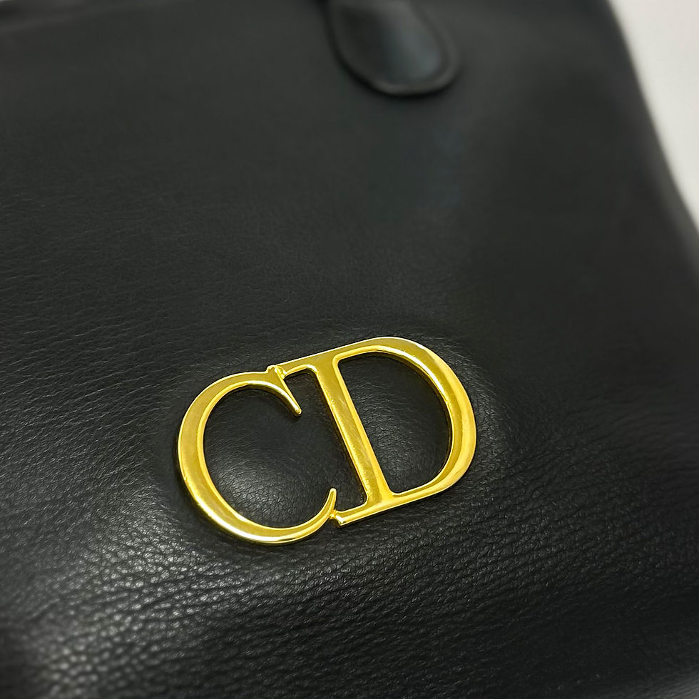 サムネイル： CHRISTIAN DIOR BIG CD LOGO LEATHER HANDBAG