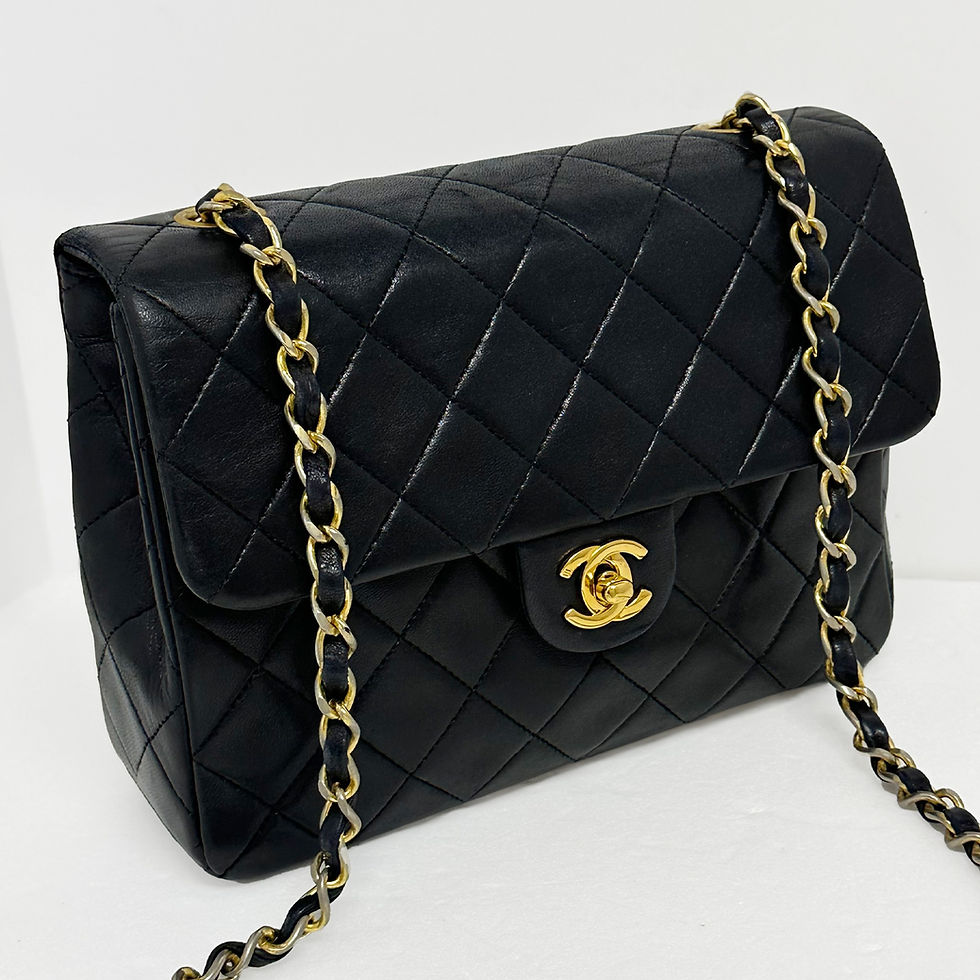 CHANELターンロックミニマトラッセ20チェーンショルダーバッグ