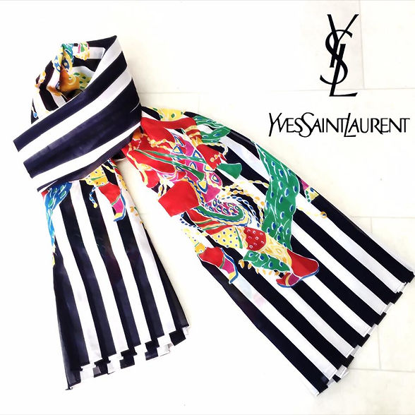 Saint Laurent Paris 2015SS ストール SAINT LAURENT サンローラン バンダナ ペイズリー ストール スカーフ