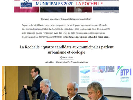 Municipales La Rochelle 2020 : Des candidats qui ne jouent pas dans la même cour !
