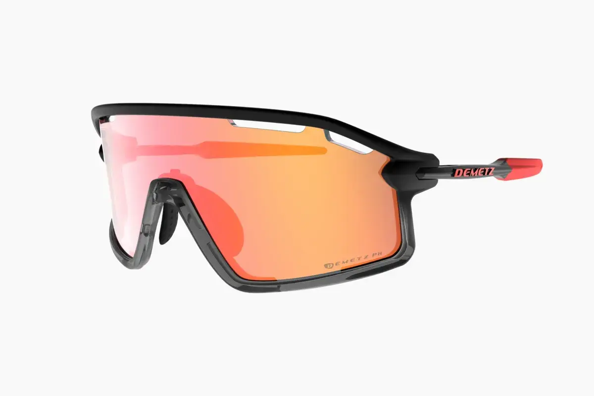 HURRY Mat Black / Grey Turquoise Photochromic Red Mirror Cat. 1-3