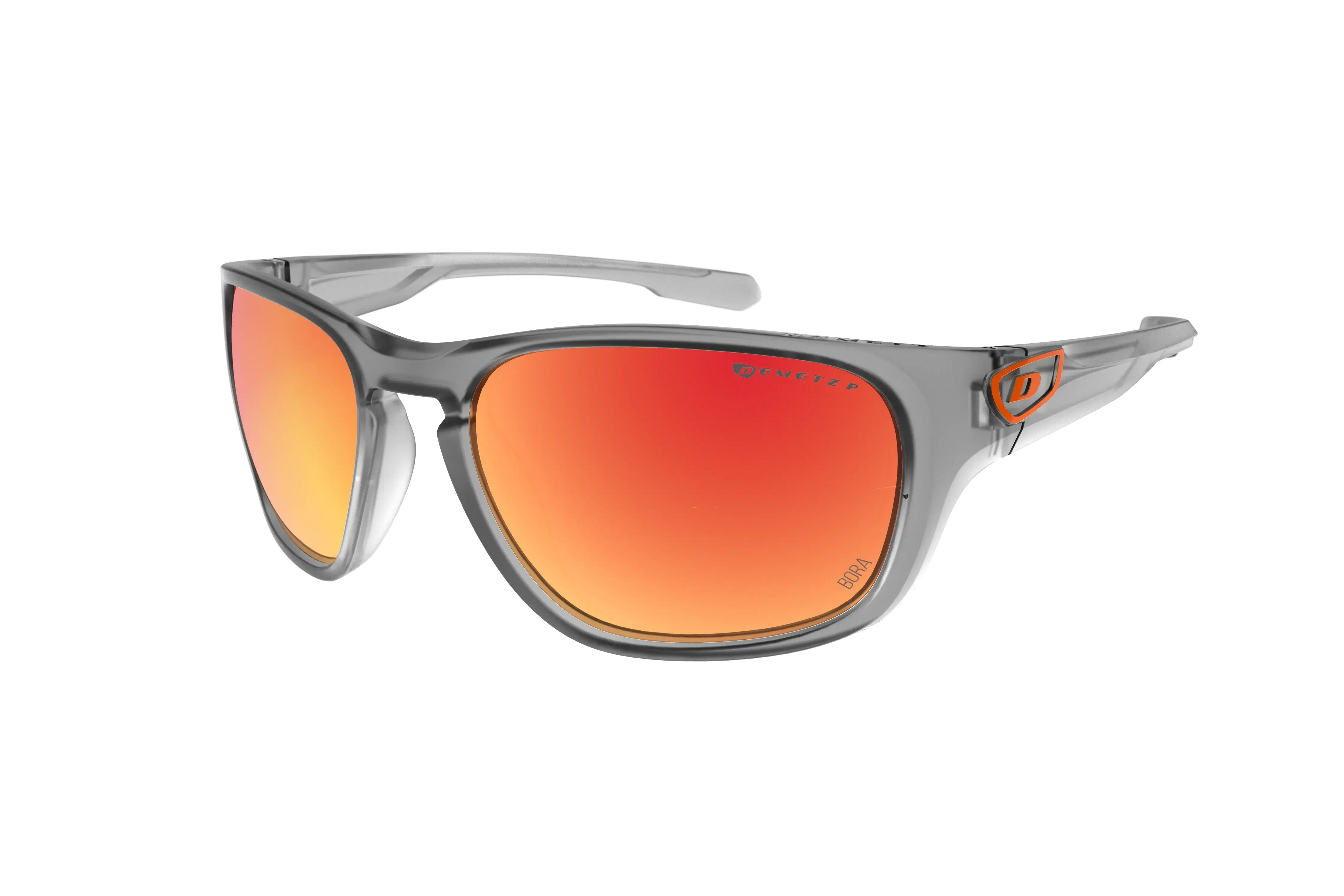 NOTION Matte Crystal Grey, Grey Polarized with Orange Mirror Cat.3